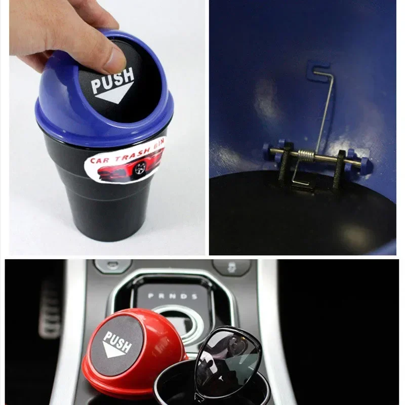 Car Trash Can Car Trash Garbage Can Auto Trash Dust Case Holder Bin Box Car-styling Yellow Red Blue Black Gray car trash can