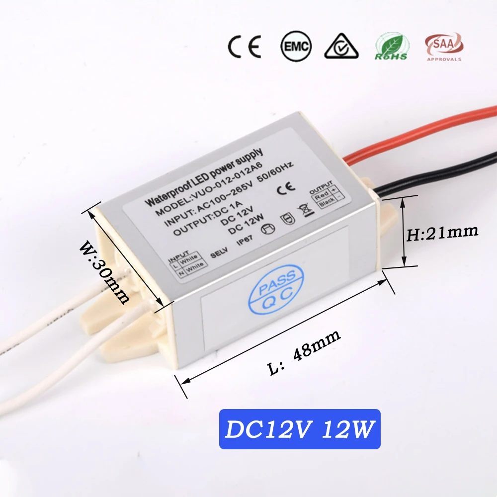 Indoor IP65 Recessed LED 1W Downlight, 12V Spotlight, Suitable for Ceiling/Stairwell/Hallway/Cabinet Lighting (Driver Included) - 3
