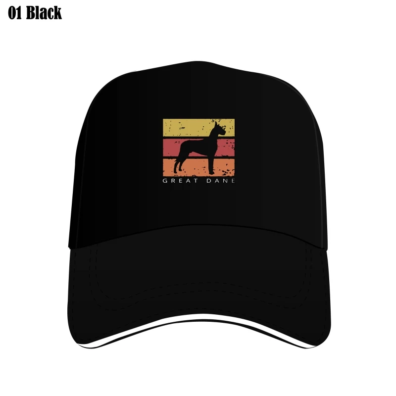 

Men Bill Hats Great Dane Retro Vintage Design Distressed Unisex Custom Hat Printed Bill Hats Bill Hat Hats