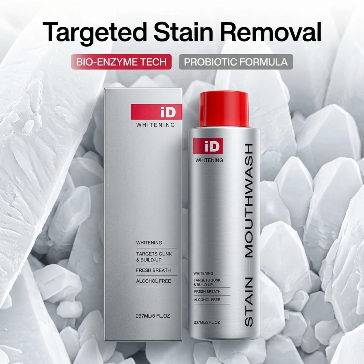 Stain Whitening Mouthwash Fresh Breath Remove Plaque Stains Enamel Safe Lasting Freshness Protect Gum Oral Care