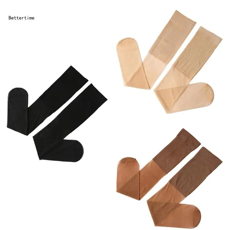 

B36D Thigh High Long Stockings Over Knee Socks Summer Wormwood Knee Stockings Sheer Nylon Stockings for Women Girls Gifts