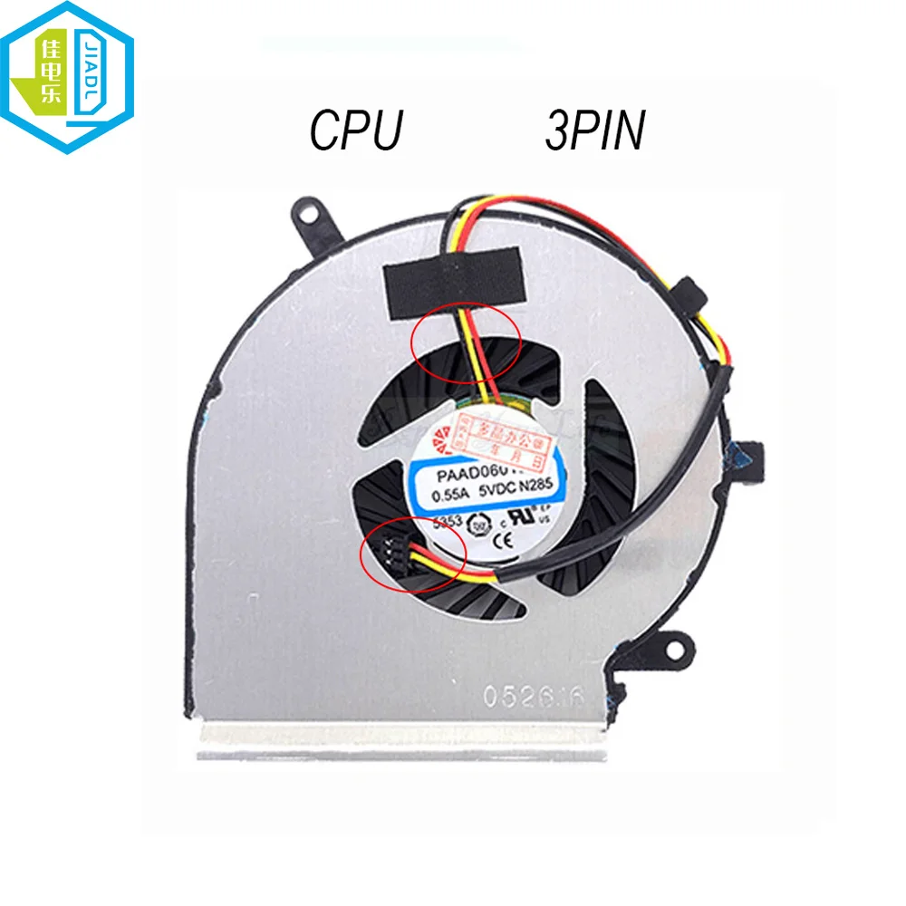 Laptop CPU GPU Cooling Fan Cooler for MSI GE62 GL62 GE72 GL72 GP62 GP72 PE60 PE70 GE62VR GE72VR GP62MVR 3 4 Pin PAAD06015SL