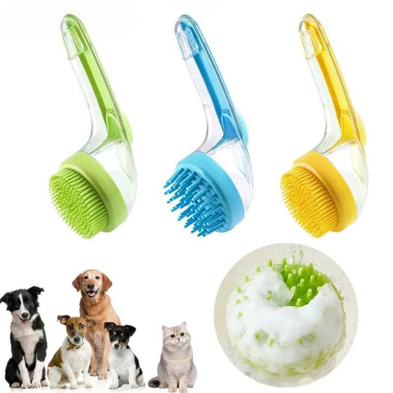 Long Handle Dog Cleaning Brush Soft Silicone Pet Bathing Brush Pet Grooming Comb for Cats Dogs Cat Massage Brush Pet Supplies Long Handle Dog Cleaning Brush Soft Silicone Pet Bathing Brush Pet Grooming Comb for Cats Dogs Cat Massage Brush Pet Supplies