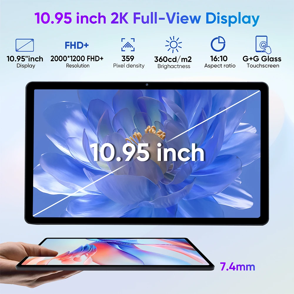 weelikeit Android 13 Tablet MTK 8183 8-core 11" 2K FHD Incell Display 6GB RAM 128GB ROM Type-C 7000mAh WiFi GPS 2024 Tablets Kid 3