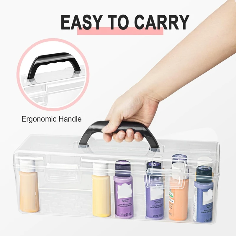 Acrylic Paint Storage Box 30 Bottle Capacity For 2 Fluid Ounces Paint