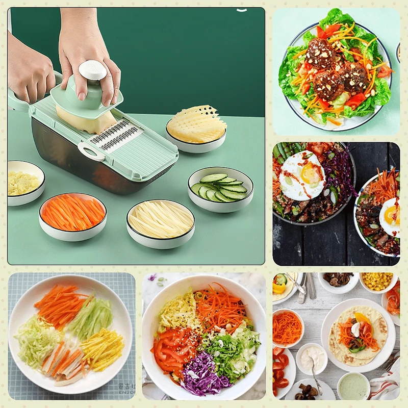 5 In 1 Vegetable Cutter Fruit Slicer Grater Shredders Drain Basket Food Chopper Cutter Dicer Slicer Tools Kitchen Accessories vegetable slicer vegetable cutter