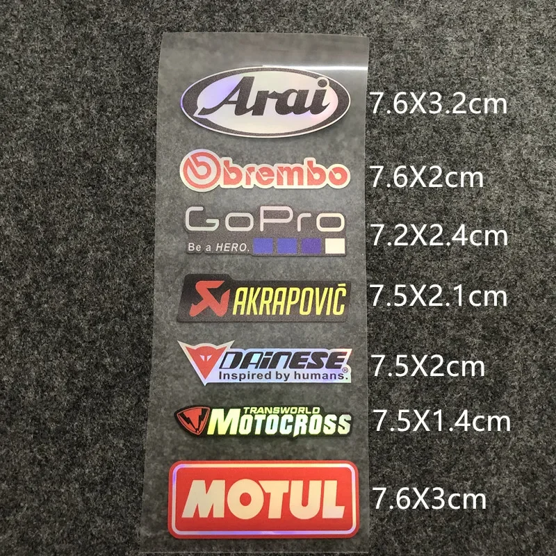 

Motorcycle Sponsor Reflective car sticker Trend personality sticker helmet sticker Calf body scratch sticker