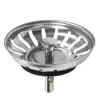 Stainless Steel Kitchen Sink Strainer Waste Drain Plug 80mm Basin Drain Stopper Bathroom Drain Sealing Sink Floor Drain Replace 4