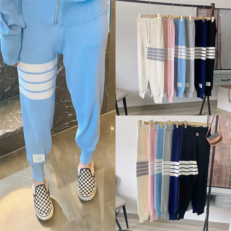 primavera-ed-estate-tb-uomini-e-donne-coppie-casual-lavorato-a-maglia-ghiaccio-canapa-leggings-pantaloni-della-tuta-pantaloni-sportivi-a-quattro-righe-marea