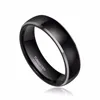 Tigrade Mens Ring Black 6/8mm Polished Tungsten Carbide Wedding Engagement Band Ring for Men Trendy bague homme Couple Ring 3