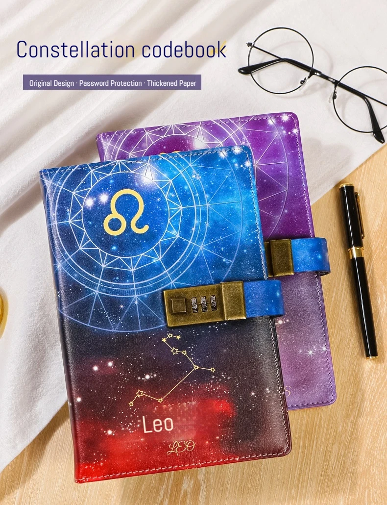 A5 Twelve Constella Lockable Notebook