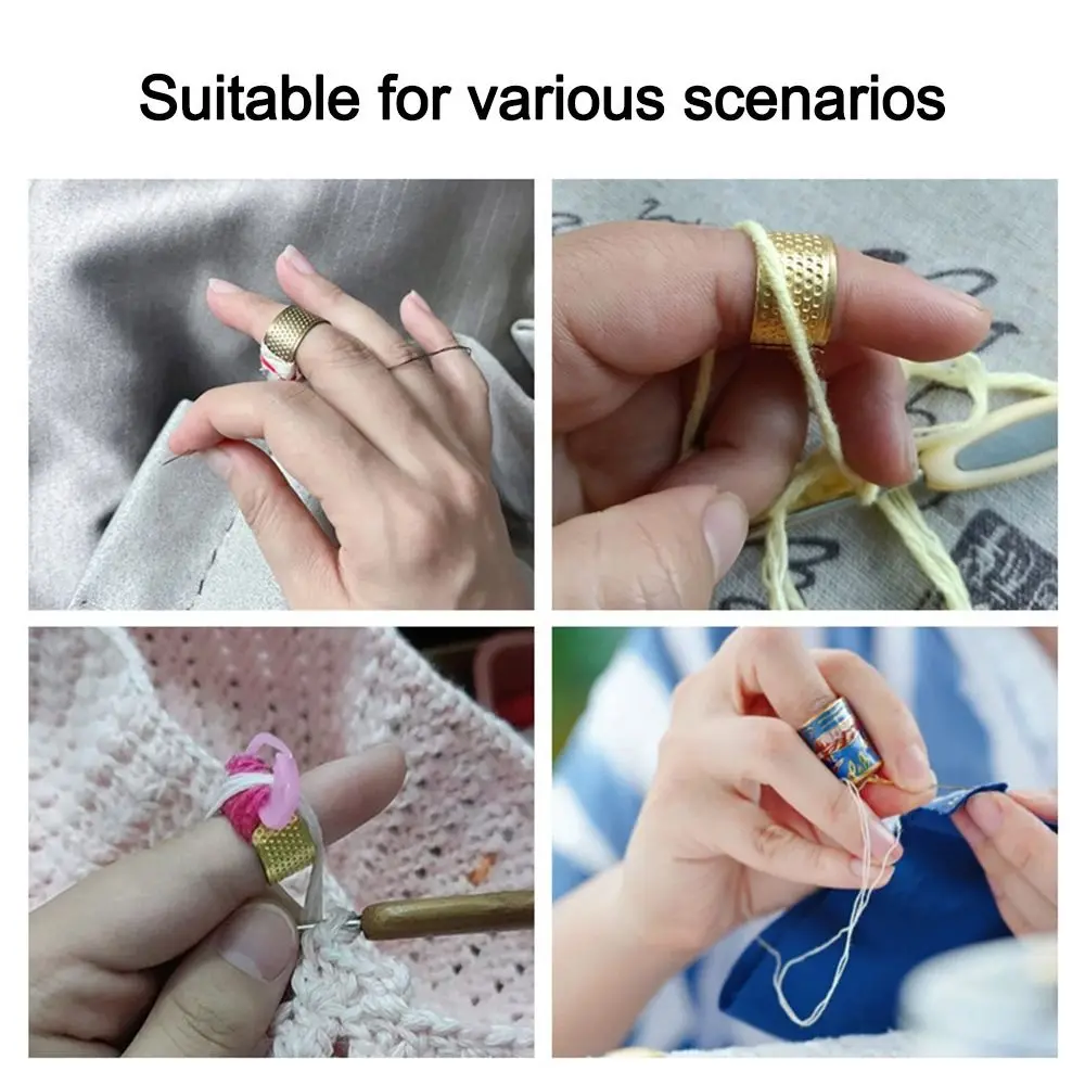 Metal Open Nail Acorn Thimble DIY Craft Durable Retro Sewing Thimble Hand Sewing Quilting Adjustable