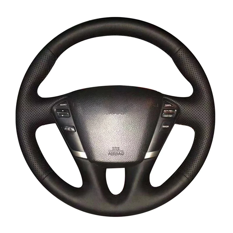 

Black Artificial Leather Hand sewing No-slip Car Steering Wheel Cover for Nissan Teana 2008-2012 Murano 2009-2014