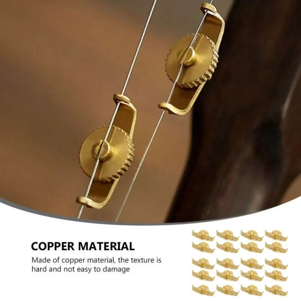 Protable 20Pcs ErhuTrimmer Pure Copper Lightweight Erhu Fine Tuners Professional Tools Adjustment Erhu String Adjustment