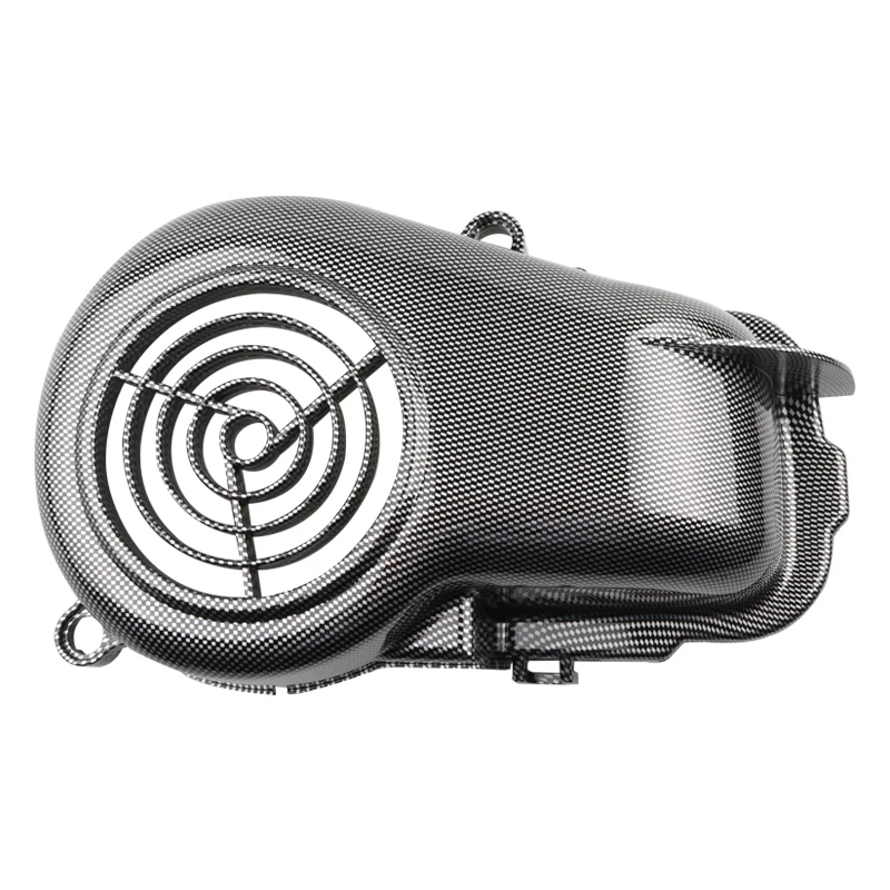 For JOG 50 3YK 3KJ VINO 5AU 4JP Aprio Motorcycle Scooter Engine Imitation Carbon Fiber Fan cover Cooling Fan Cover motorcycle cooling fan