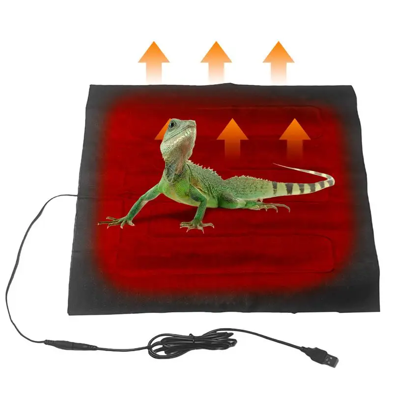 

Грелка Gecko с USB-разъемом для маленьких домашних животных, грелка, водонепроницаемая, с низким потреблением энергии, Нагреватель рептилий, моющаяся грелка для домашних животных