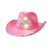 Western Cowboy Caps Pink Cowgirl Hat for Women Girl Tiara glow Cowgirl Hat Holiday Costume Party Hat Feather Edge Fedora Cap 7