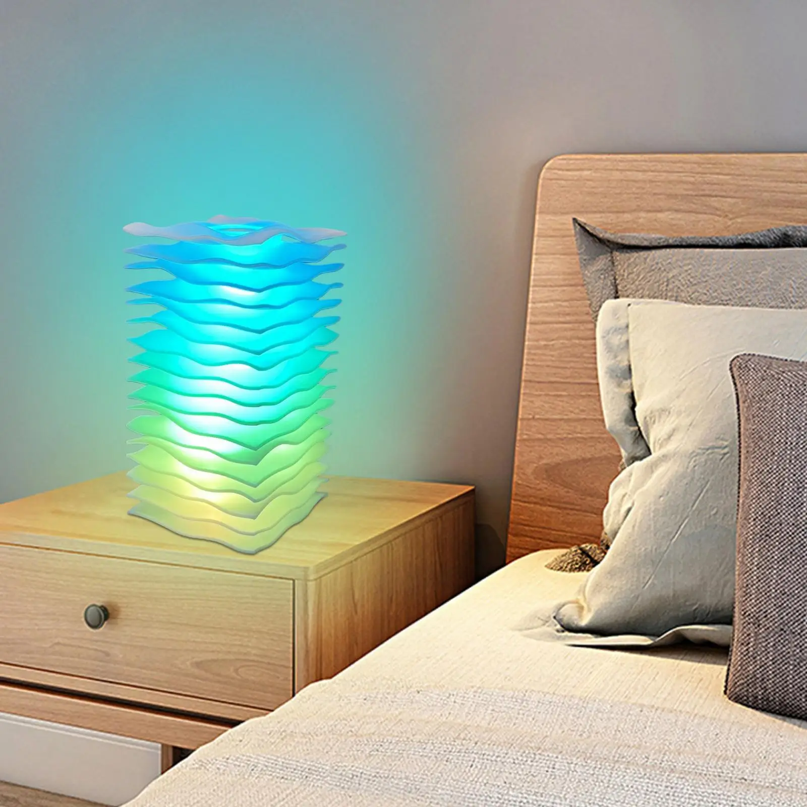 

Egb Color Changing Night Light Housewarming NightStand Bedside Table Lamp