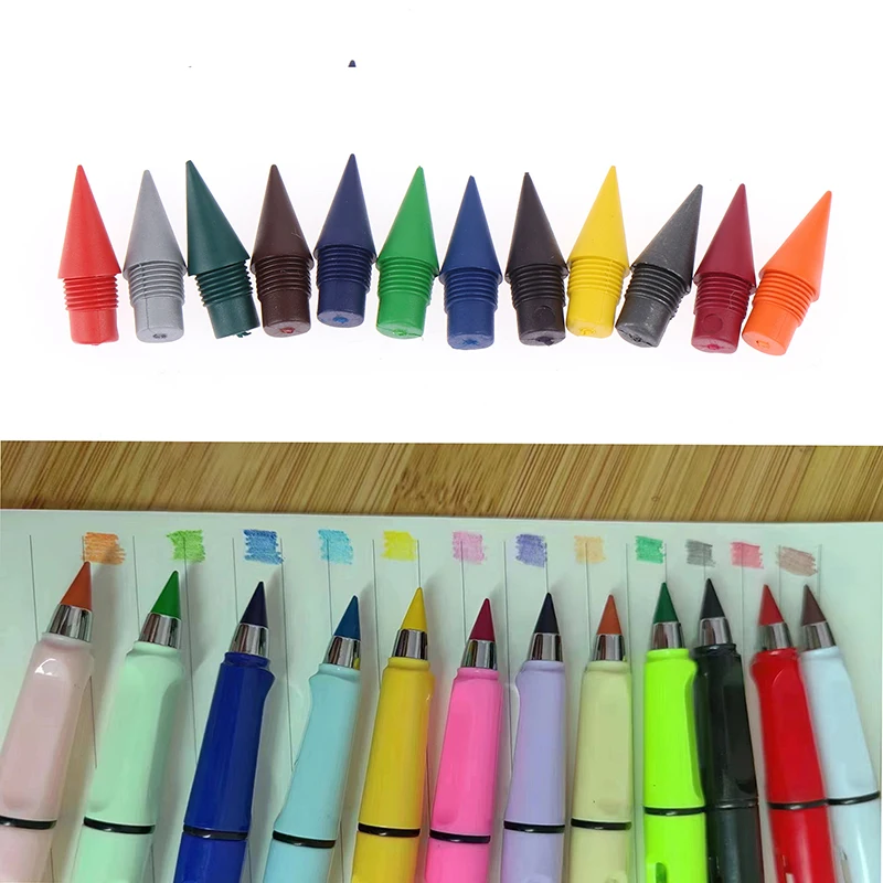 

10Pcs Colorful Replaceable Pencils Tip 2B Nib Set 12colors Art Sketch Writing Accessories Student School Stationery Supplies