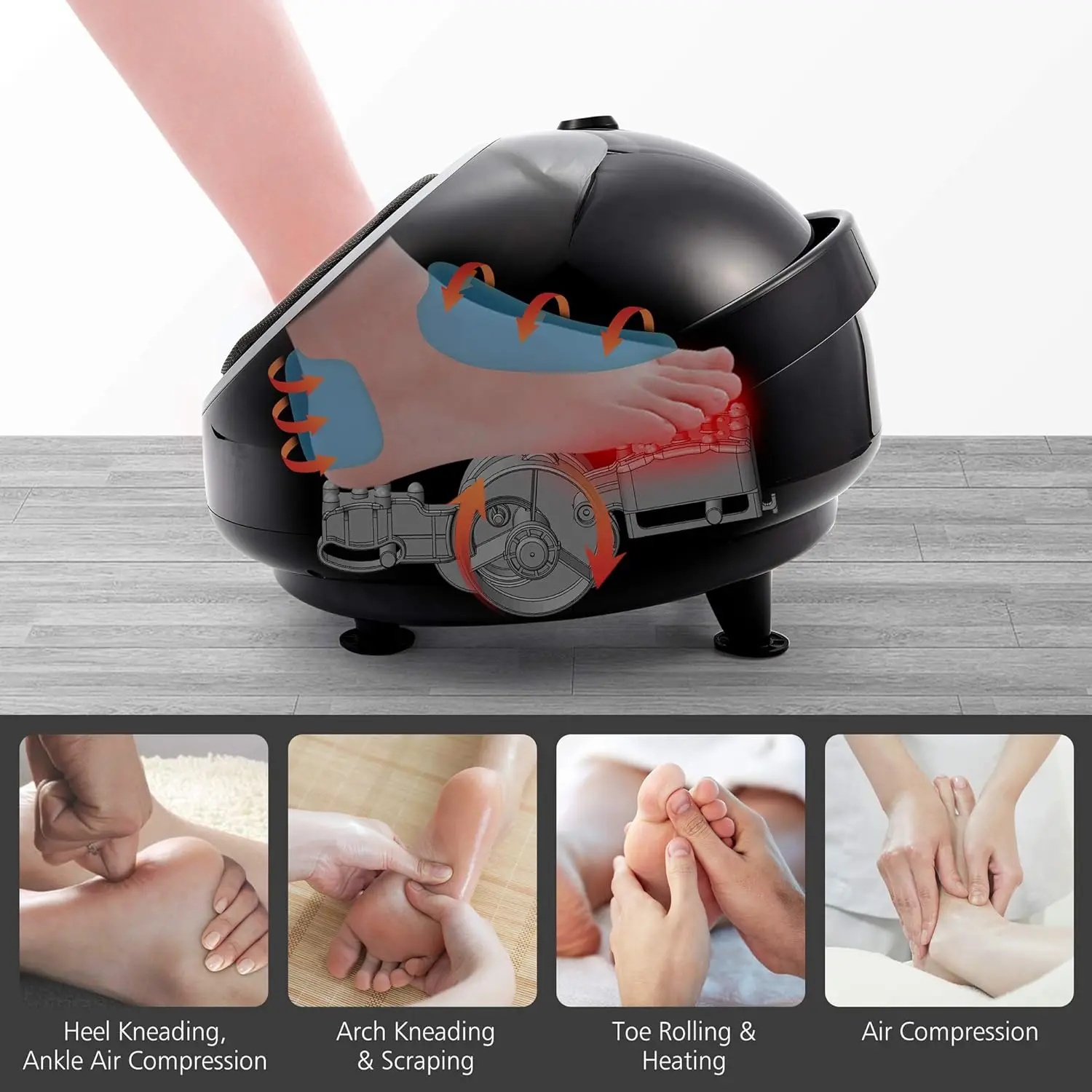 Shiatsu Feet Massager Machine with Compression,Rolling Heating,Feet Warmers for Women,Men,Foot 2