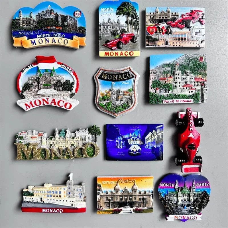Monaco fridge magnets Creative Travel souvenir gift resin UV magnet refrigerator magnets home decor collection magnetic fridge magnets refrigerator decor