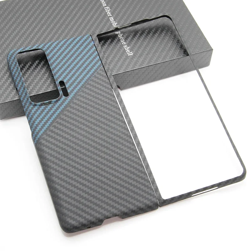

Case for Huawei Honor Magic V Real Carbon Aramid Fiber Anti-explosion Fold Cell Mobile Phone Protective Cover Protection Shell