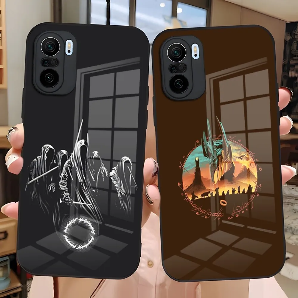 

Чехол с кольцами властей для Xiaomi Redmi Note 13 10 10T 11i 11T 11 9 8 11S Poco X3 M4 F3 Pro, стеклянные чехлы