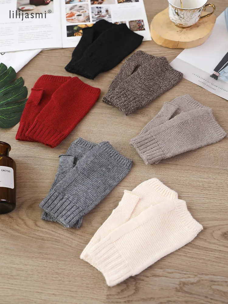 Dames Handschoenen Wanten Winter Mesh Handschoenen Dames Gebreide Plus Fluwelen Verdikte Herfst En Winter Warm Patroon Handschoenen (Volwassen Handschoenen) Handschoenen Wanten Vrouwen Koud Weer