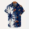 Colorful Abstract Graphic Aloha Shirt For Men Coconut Tree Ball Game 3D Printed Blouse Women Kids Short Sleeve Hawaiian Shirts 1