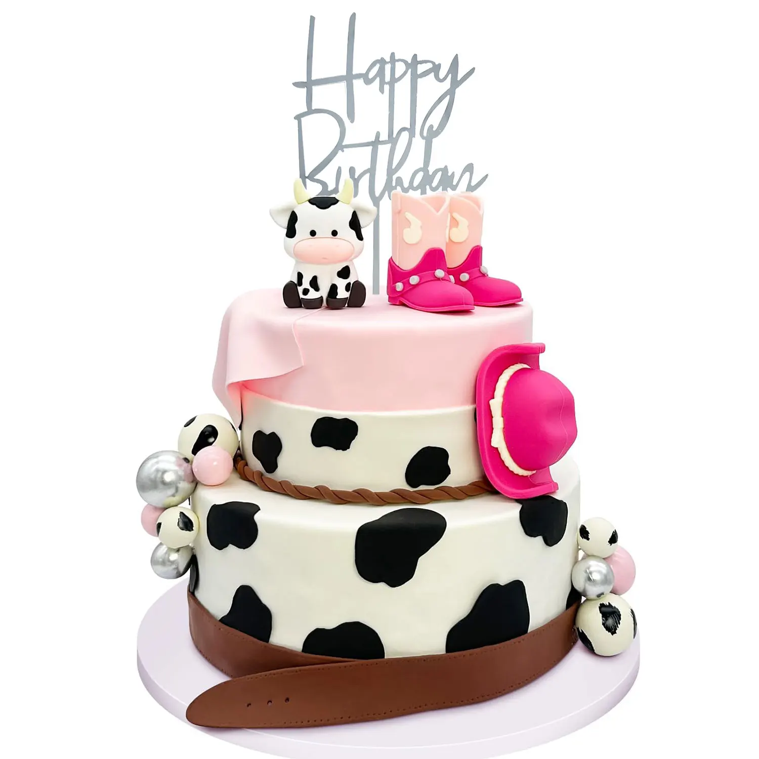 20 Stück Cowboy-Kuchendekorationen mit Cowboyhut, Stiefeln, Kuh-Kuchenaufsatz, Geburtstagsfeier, Babyparty, Mottoparty-Dekoration – Detail 11