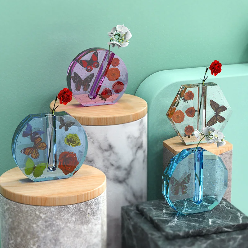 Irregular Test Tube Vase Silicone Mold for Epoxy Resin 4