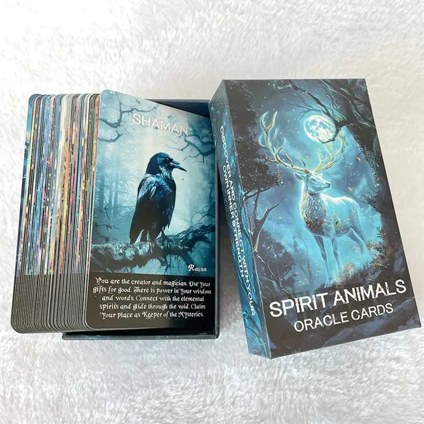 12x7 cm Spirit Animals Oracle Cards Keywords,no guidebook. Games 6