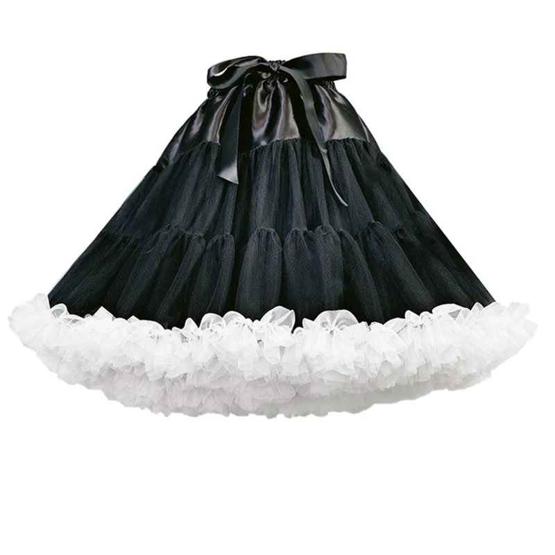 Women's Black White petticoat skirt petticoat underskirt wedding underskirt wedding petticoat tulle tutu skirt Crinoline Petticoat Tutu Skirt Multiple Layers Ball Gown Half Slips Underskirt for Wedding Bridal Dress