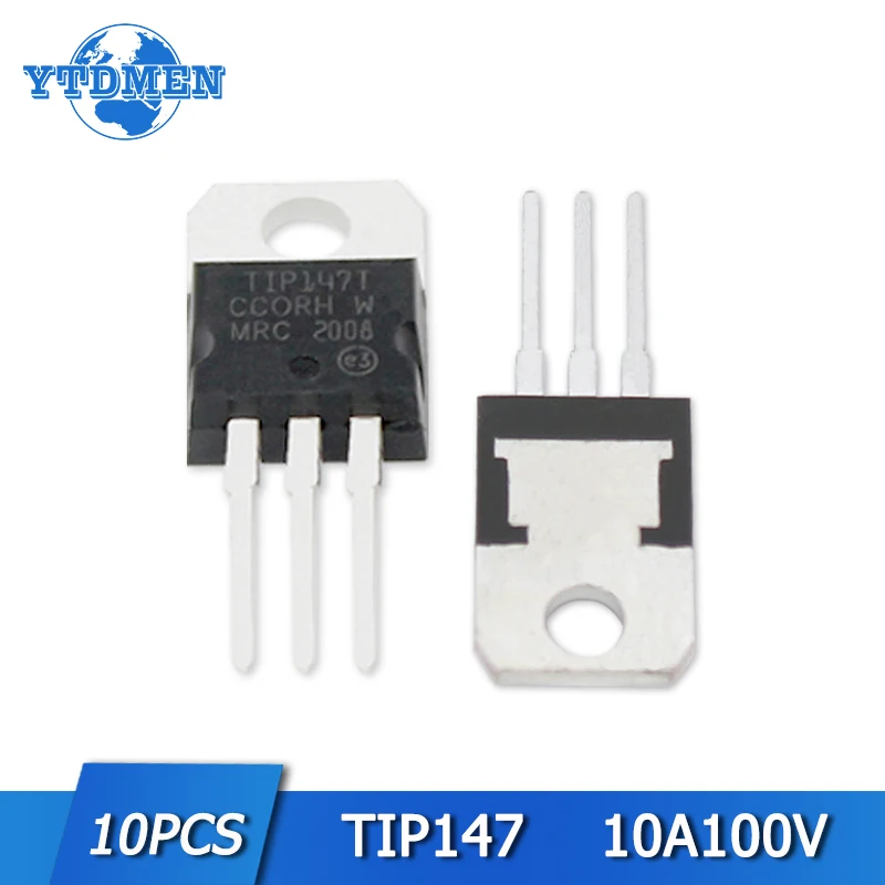 10pcs TIP147 Transistor TO220 Silicon PNP Darlington Transistors Set