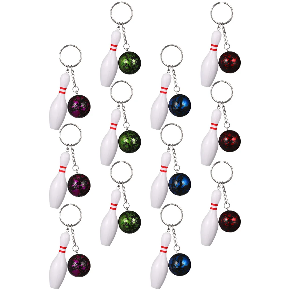 

12Pcs Mini Bowling The Giftss Exquisite Hanging The Giftss Sports Match Souvenirs Bowling Pendants