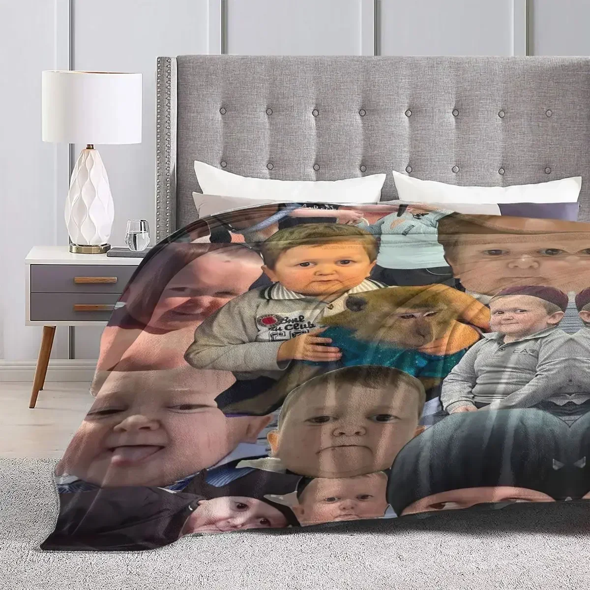 Hasbulla Magomedov Warm Soft Blanket Hasbik Funny Meme Travel Throw Blanket Winter Colorful Flannel Bedspread Sofa Bed Cover 4