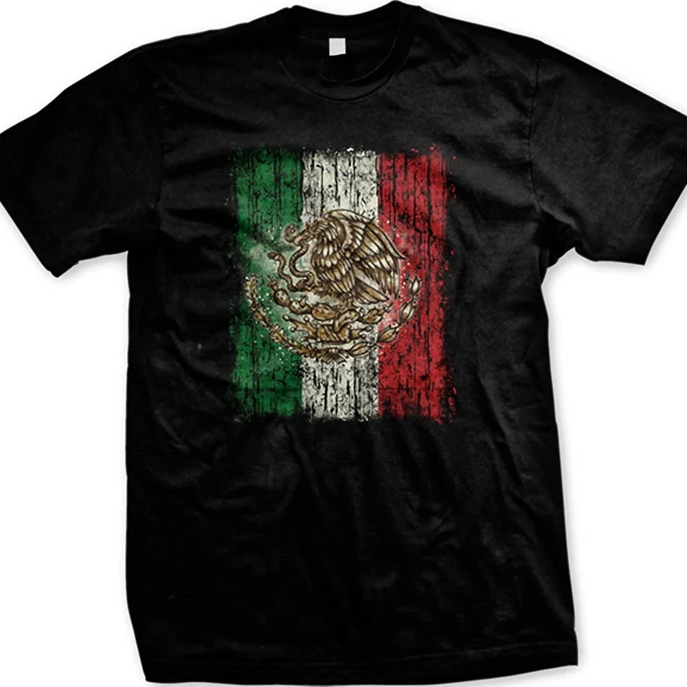 

Mexican Flag Mexico Eagle Snake and Cactus Coat of Arms Design T-Shirt Summer Cotton Short Sleeve O-Neck Men's T Shirt New S-3XL