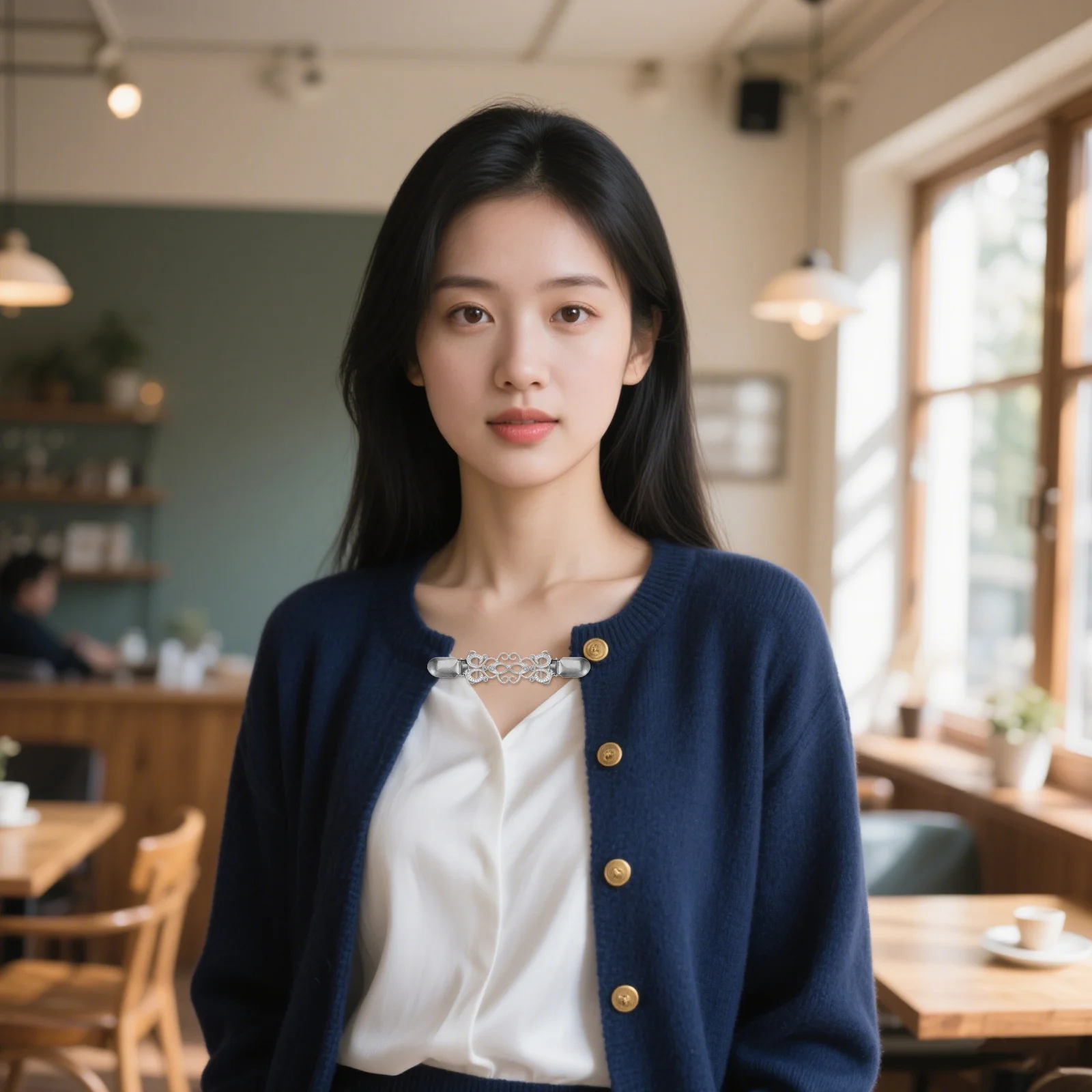 2개 빈티지 라인스톤 장식 스웨터 클립 우아한 가디건 숄 포멀한 행사용 다용도