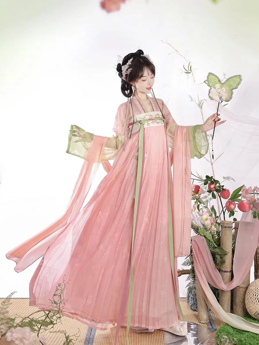 Hanfu Chinese Style Dresses Female Traditional Hanfu Blue Chinese Style  Dress Adult, image size:900x1200