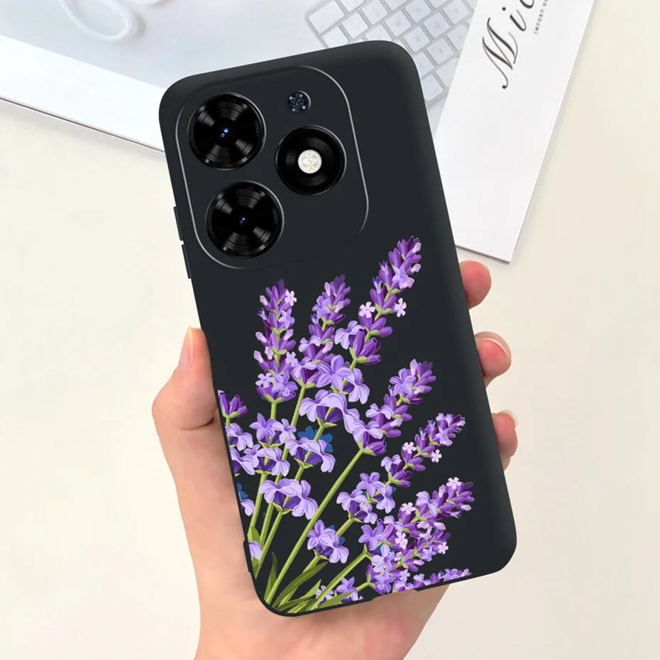 Sunflower Pattern Soft Silicone TPU Jelly Phone Case - Fashionable Protective Bumper Cover