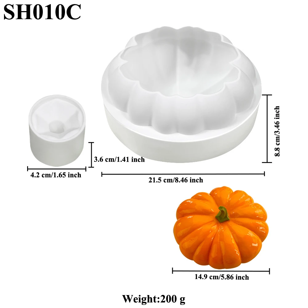 Halloween Silicone Cake Mold, Pumpkin Skull Bat Tombstone Ghost Spider Witch Shape Choc... - SKU HSCM1908 - UGI Packaging