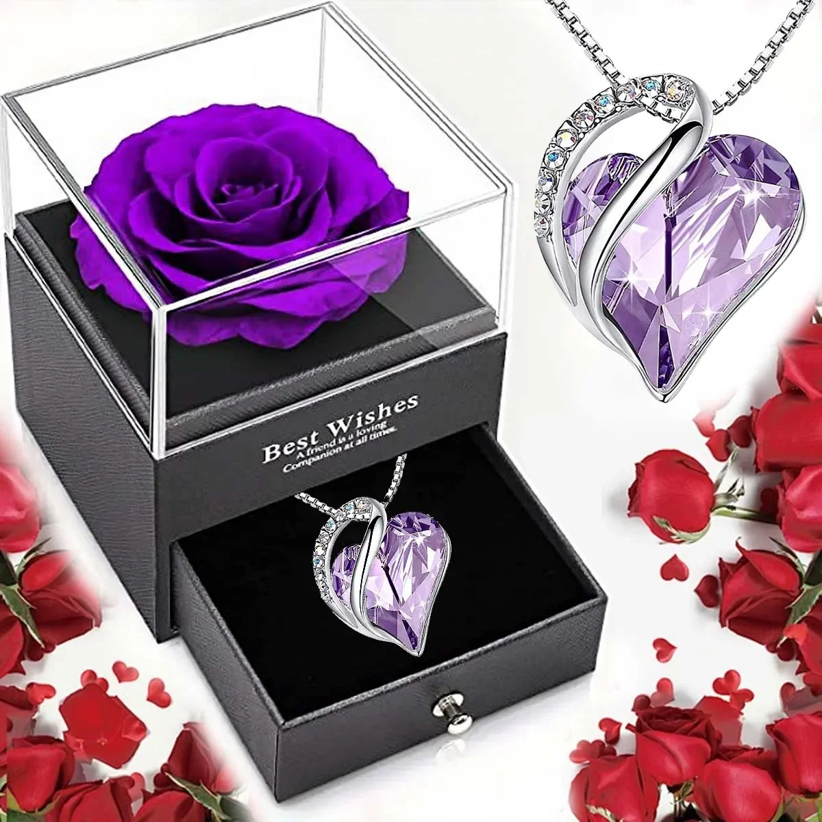 Ladies' Necklace Jewelry Gift Set,for Daily Wear, Gifting, Mother,Grandmother,Wife,Girlfriend Birthday Anniversary Romantic Gift - 2