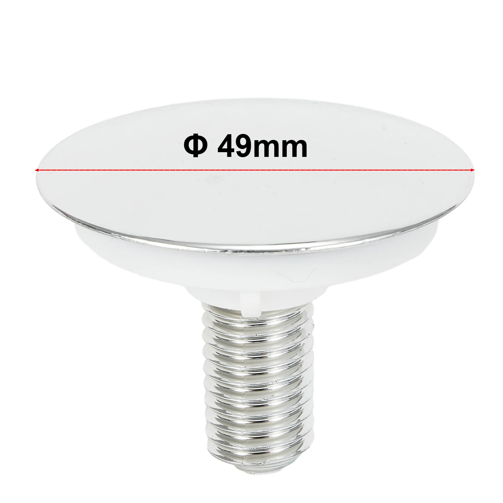 ABS Chrome Tap Hole Stopper Cover, Blking Plug, luminária de cozinha, acessórios para pia, bacia de plástico, 49mm, 1Pc