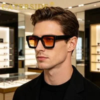CATERSIDE Nouvelles Lunettes de Soleil Épaisses pour Hommes, Monture Carrée, Verres Dégradés, Lunettes de Soleil de Luxe pour Femmes, Cadeau Idéal pour Voyages en Extérieur, Protection UV400 3