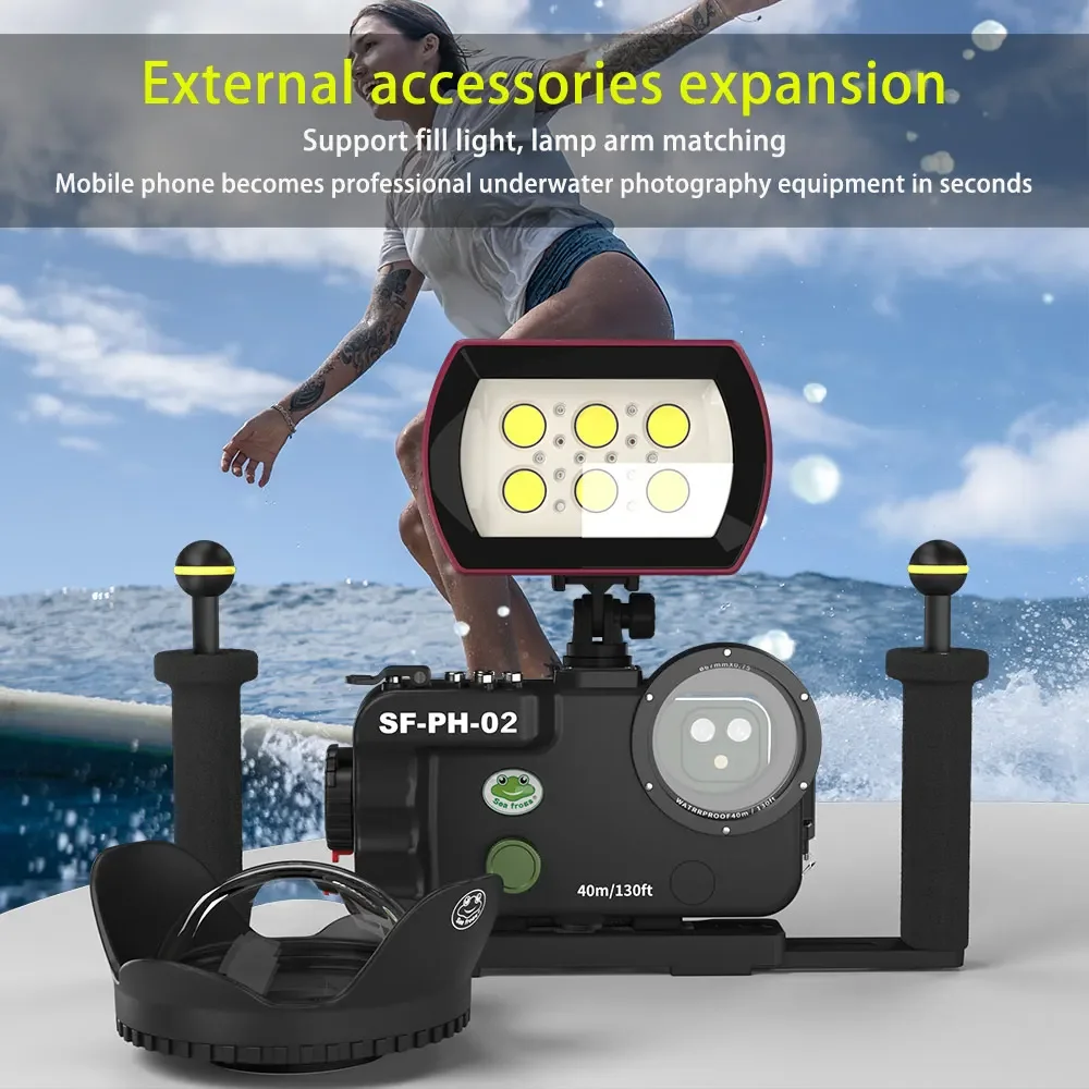 40m IPX8 Waterproof Bluetooth Diving Case For iphone 15 Promax 16 14 13 12 pro max Underwater Smart Dive Photography Equipment