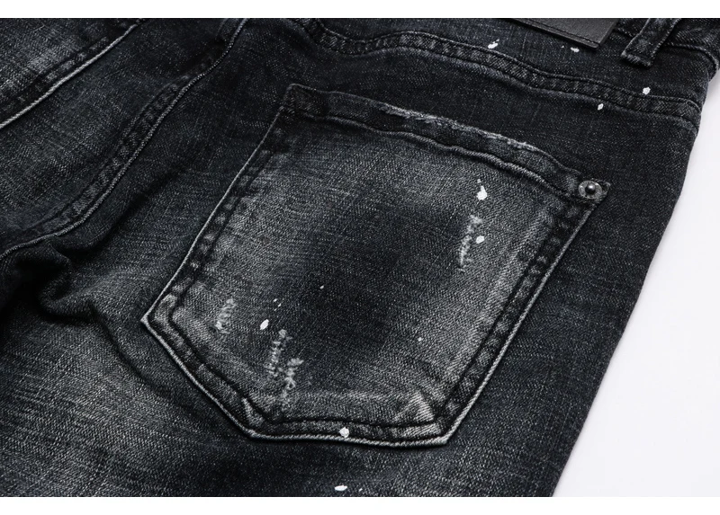 Street Fashion Men Jeans - Elastic Detail