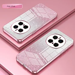 Glitter Slim Protective Soft TPU Back Cover Case for Magic 7 Lite (Pink)