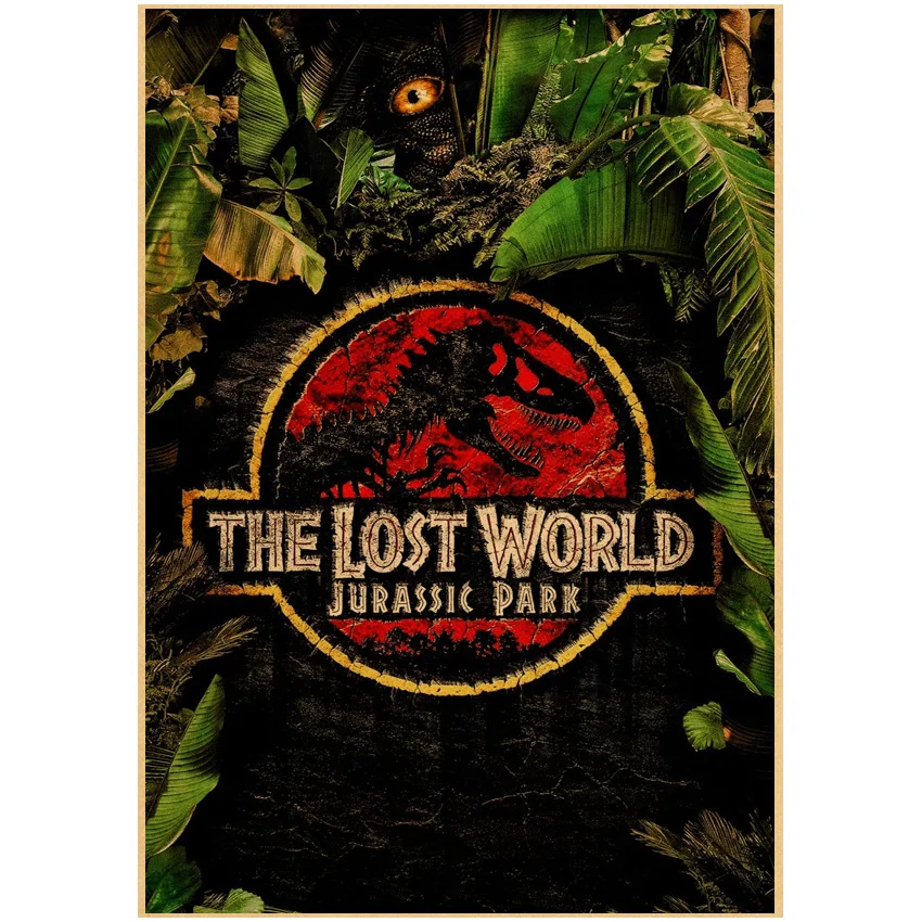 New Jurassic Park Dinosaur World Movie Poster Jurassic World Retro