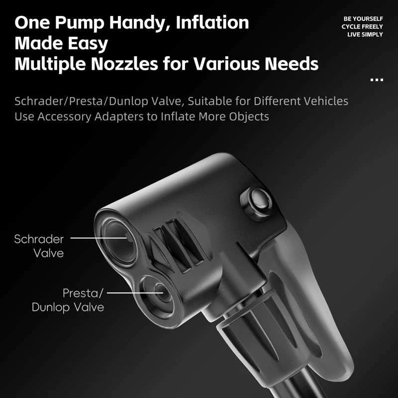 WEST BIKING 120PSI Bike Pump Portable Floor Bicycle Pump For Schrader/Presta Valve Bike Tire Inflator MTB Road Bike Accessories