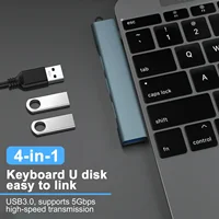 4 Ports Hi-Speed HUBs High Speed 4 Port USB 3.0 Multi HUB Splitter Expansion For Desktop PC Laptop Adapter 2